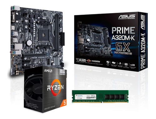 Combo Actualizacion Amd Ryzen 5 4600g + A320m Am4 + 8gb Ddr4