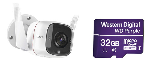Camara Ip Wi-fi 3mp Con Microsd 32gb Audio Doble Via Tp-link