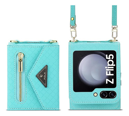 Funda Con Correa Y Billetera Para Samsung Galaxy Z Flip 5 Ce