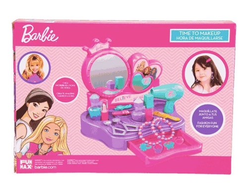 Barbie Set Hora De Maquillarse Con Accesorios +3años