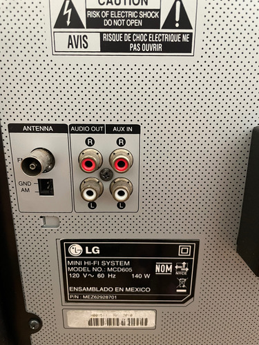 Minicomponente Lg Mcd605 Usado Negro 560 W
