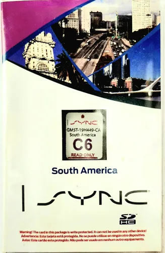 comprar Tarjeta C6 Sudamérica Mapas Sync2 Ford