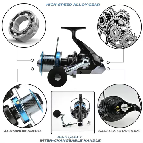 Reel De Hilado 8000/9000 Carrete De Pesca De Agua Salada