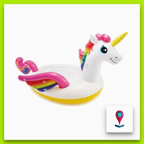 Intex 23844/5 Colchoneta Inflable Mega Unicornio P/tu Pileta