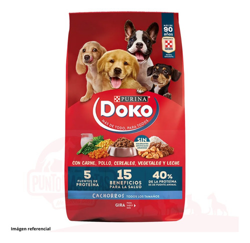 Doko Cachorro Carne Leche Y Cereales 24kg 