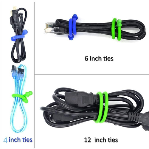 6pcs Original Del Cable De Silicona De 12 Pulgadas Corbata,