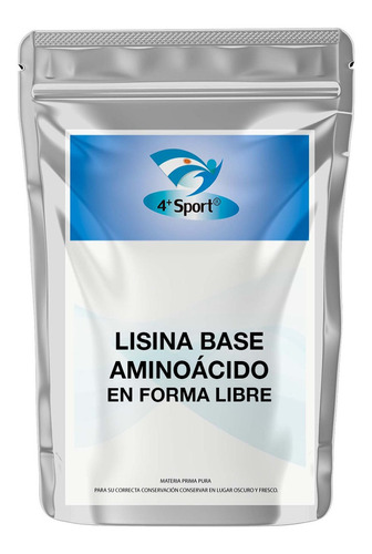 Lisina De Max Pureza Amino Libre En Polvo 500 Gr 4+