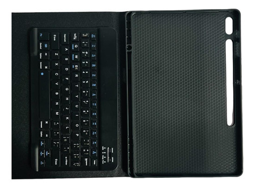 Funda Con Teclado Negro Para Tab Samsung S10 Plus Español