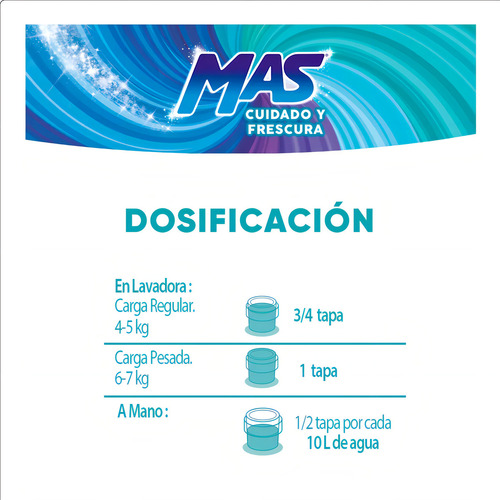 Detergente Mas Cuidado & Frescura Líquido De 4.65 L