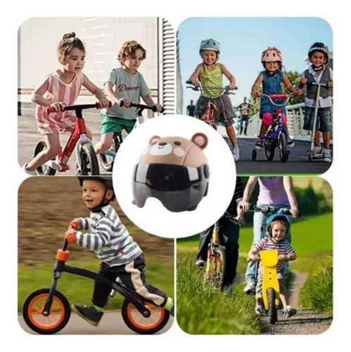 Cascos Infantil De Dibujos Y Cascos De Campañas Para Niños Marrón Monocolor 3/4
