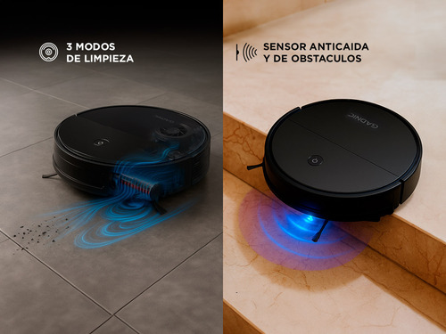 Aspiradora Robot Gadnic Trapeadora Sensor De Obstáculos App
