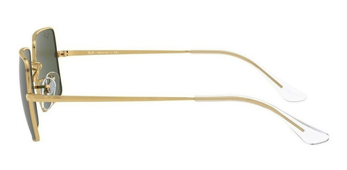 Imagen 2 de 3 de Anteojos de sol Ray-Ban I-Shape Rectangle 1969 Legend Gold Standard con marco de metal color polished gold, lente green clásica, varilla polished gold de metal - RB1969