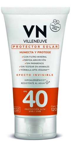 Vn Protector Solar Fps 40 Humecta Y Protege 120ml