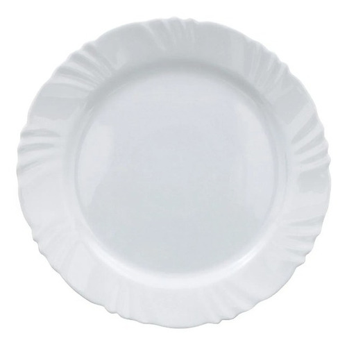 Plato Postre Petala 19,5cm Duralex Vidrio Templado Opal Color Blanco Liso