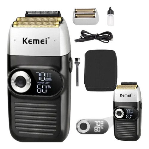 Maquina Kemei Profissional Kemei 2026 S Sem Fio Bivolt
