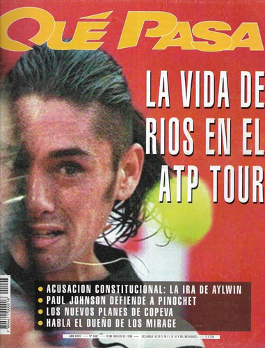 Revista Qué Pasa 1407 / 28 Marzo 1998 / Ríos En A T P Tour