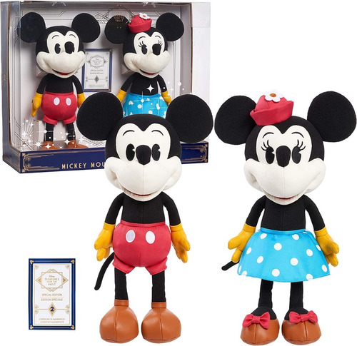 Peluche De Minnie Mouse Y Mickey Mouse Con Certificado Origi