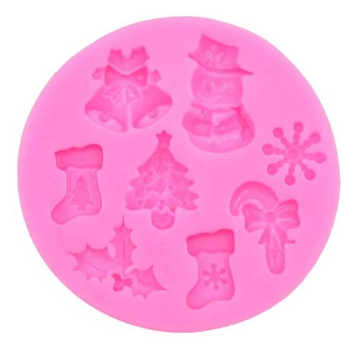 1 Molde De Silicona Para Decoración De Navidad, Para Cupcake