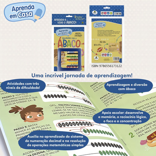 LINHA ESCOLAR LIVRO ÁBACO (M), de Todolivro. Editorial Brasileitura, capa mole em português, 2022
