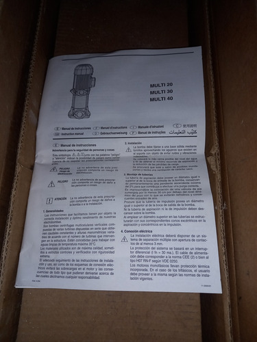 Bomba Multietapa Espa 5.5hp Multi 40 6 Trifasica 220v/440v