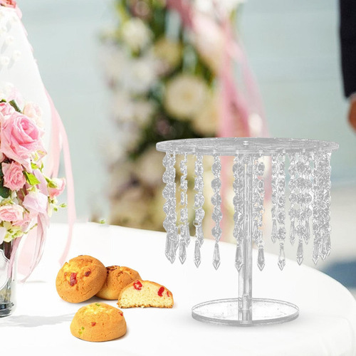 Suporte De Bolo Com Pingentes De Vidro Bling Tray