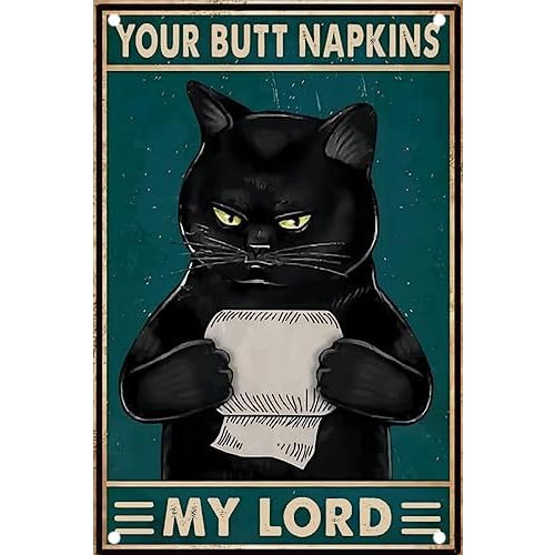  Your Butt Napkins My Lord  Cartel De Estaño Metálico...