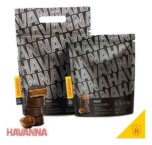 Mini Alfajores Havanna Chocolate Negro Con Dulce De Leche