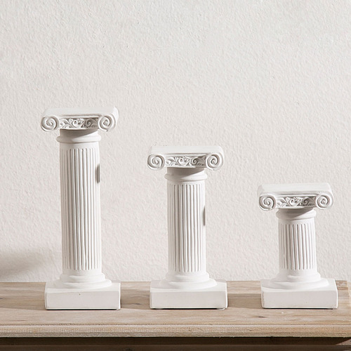 Estatua De Columna Romana, Adorno De Pilar Romano Minimalist