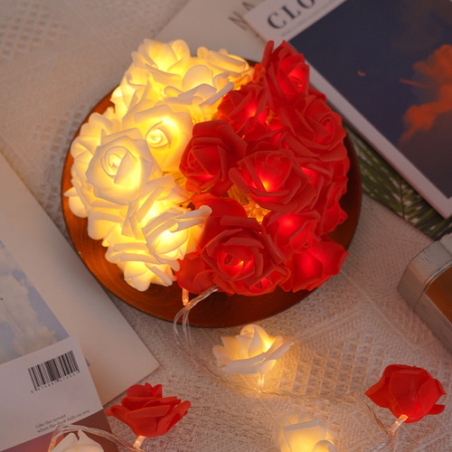 Blanco Y Rosa Roja, 3 M, 20 Luces, [usb Normalmente Iluminad