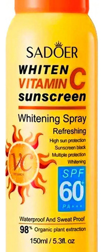 Protector Solar Spf 60+ Con Vitamina C En Spray