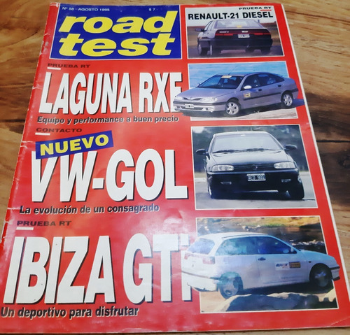 Revista Road Test Nº58 Agosto 1995 Laguna Rxe Ibiza Gti Gol