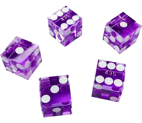 Dados De Casino Yuanhe 19mm Violeta - Grado Aaa Precisión