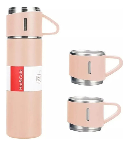 Set Termos Para Agua Caliente Termo Cafe + 2 Tazas 500 Ml