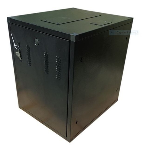 Imagem 4 de 4 de Mini Rack Parede 19'' C/ Porta De Acrilico 12u X 370mm Preto
