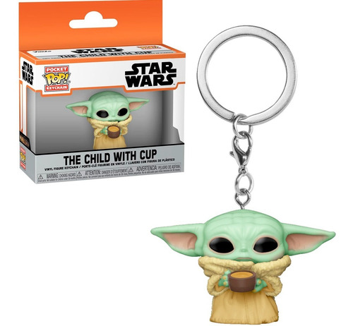 Llavero Baby Yoda Tacita - Star Wars Mandalorian - Funko Pop