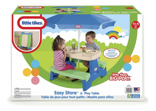 Mesa Picnic Plegable Con Sombrilla Little Tikes Envio Gratis