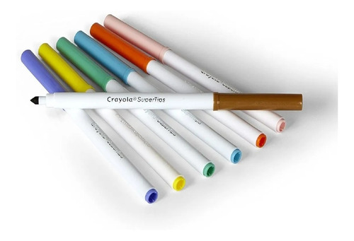 Crayola Supertips Plumones 100 Colores Lavables