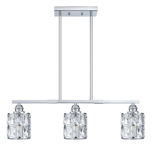 Doraimy Lighting Lampara Colgante Cristal 3 Luz Isla Cocina