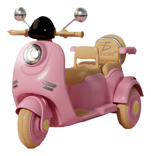 Mini Moto Electrico Recargable Estilo Retro Luces Sonido Bt Color Rosa Ele-Gate JUG.MT08