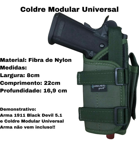 Coldre Modular Universal Externo Policial Militar Destro