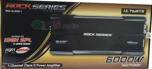 Imagen 2 de 2 de Amplificador Rock Series 1 Canal Clase D Spl Rks-ul3000.1