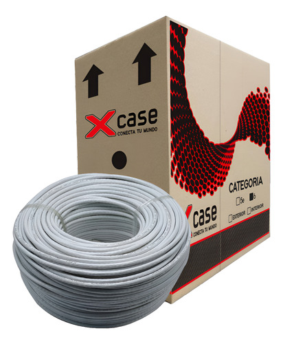 Cable Utp Cat 6 150m Xcase Cobre Puro Blanca