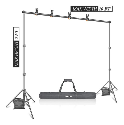 Foto Studio Emart, Sistema De Soporte De Fondo De 305 Cm.
