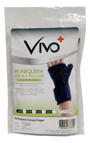 Muñequera Ferula Pulgar Derecha T-s