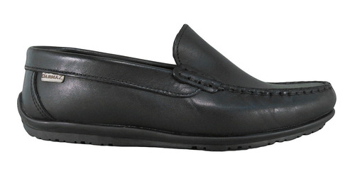 Nautico Zapato Liso Goma Cuero Negro Darmaz 280a Hombre