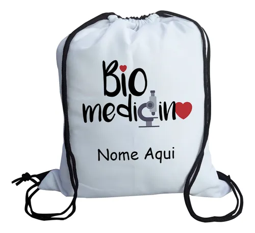 comprar Mochilinha Sacolinha Biomedicina Profissão 10un