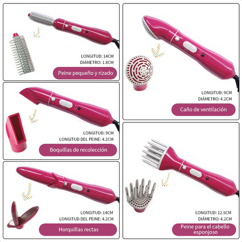 Cepillo Modelador/rizador/secador/alisador/ 10 En 1 220v