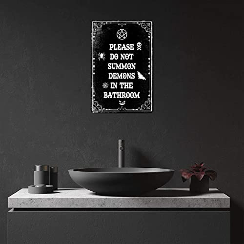Señal Divertida Por Favor No Llames Demonios Baño , ...