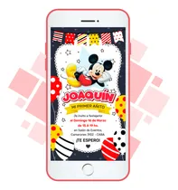Comprar Invitación Virtual Imagen Digital - Mickey Mouse (modelo 2) Mickey Mouse - Modelo 2