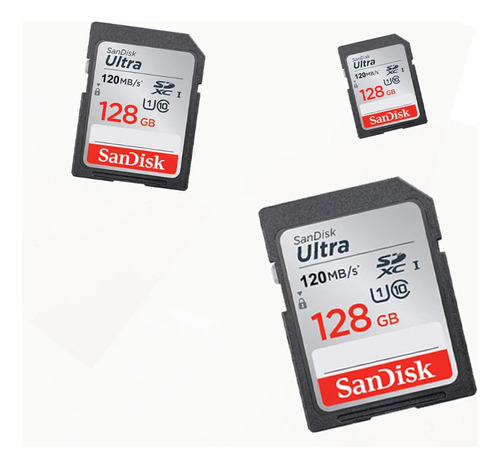 Tarjeta Sd Fotografica 120mbps Class 10 Ultra 128gb Sandisk